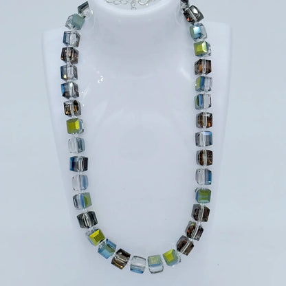 Jianhui Big Crystal Cube Necklace
