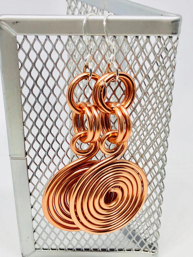 Copper Swirl Earrings - Essential Elements Chicago