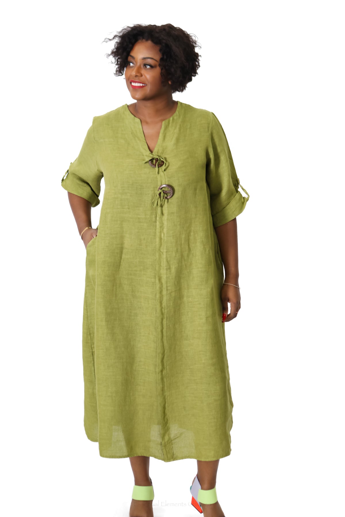 Cora Linen Dress - Essential Elements Chicago