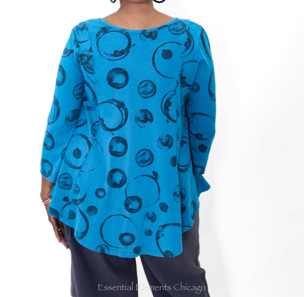 Cotton Lani Bubble Top, Teal - Essential Elements Chicago