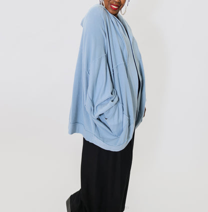 Cotton Lani Cocoon Cardi, Lake