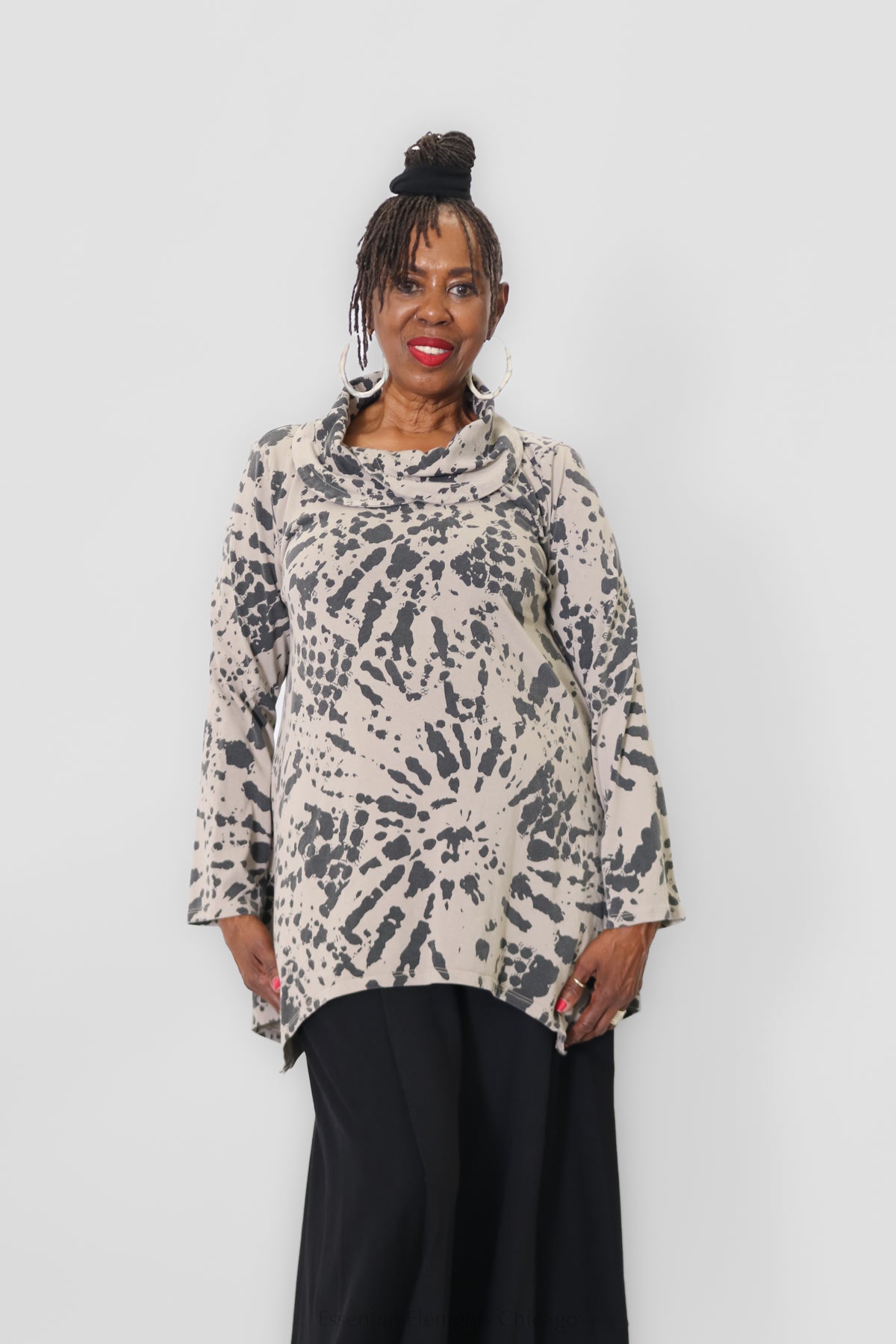 Cotton Lani Cowl Neck Tunic