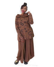 Cotton Lani Cowl Top, Brown - Essential Elements Chicago