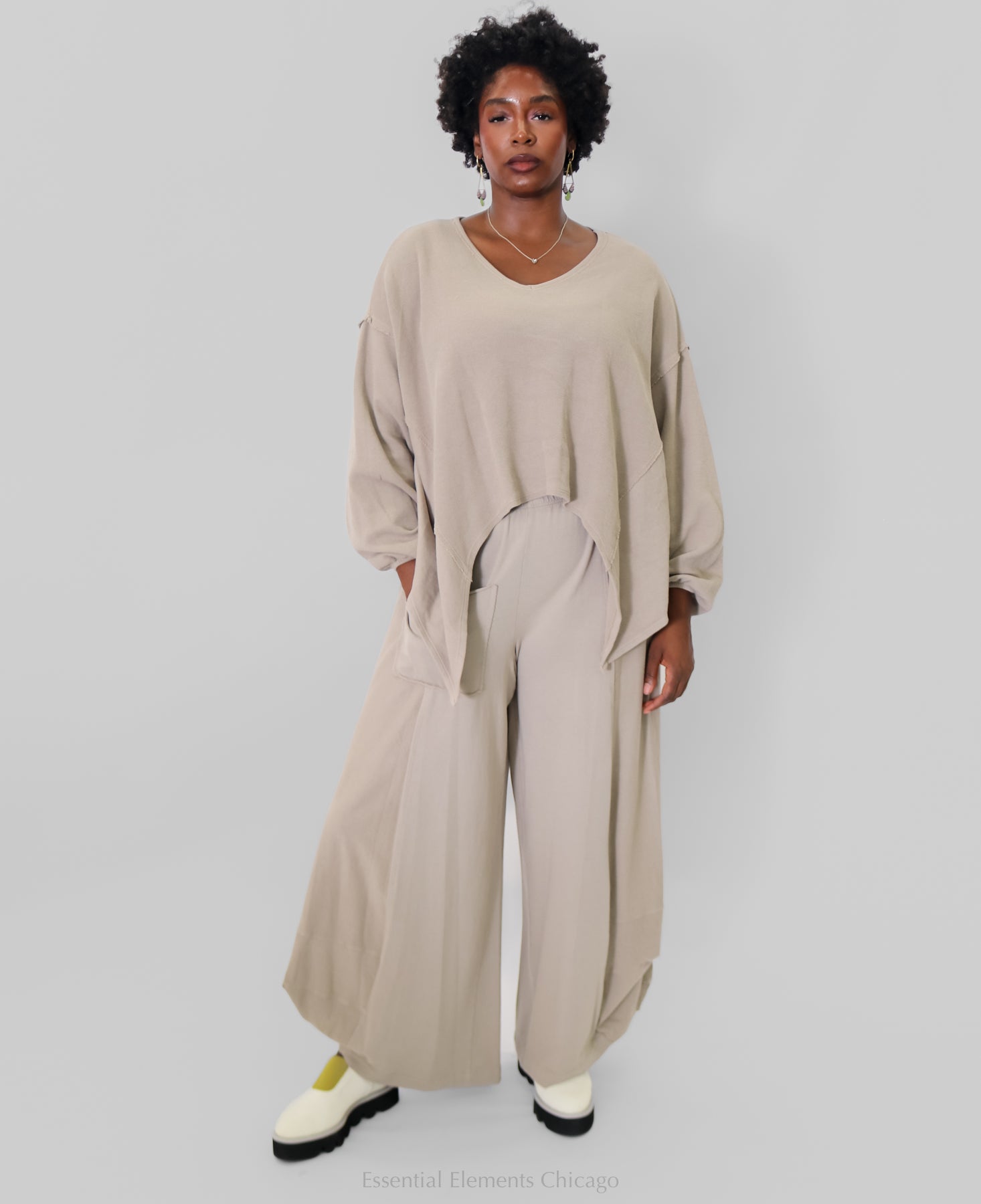 Cotton Lani V-Neck Sharkbite Top - Essential Elements Chicago