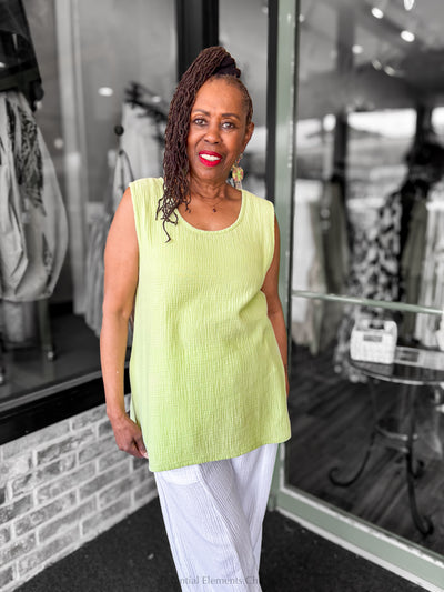 Cotton Lani Scoop Neck Tank, Plus - Essential Elements Chicago