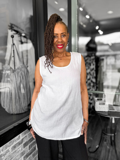 Cotton Lani Scoop Neck Tank, Plus - Essential Elements Chicago