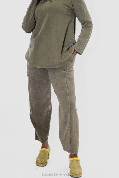 Cotton Lani Side Pocket Pant - Olive