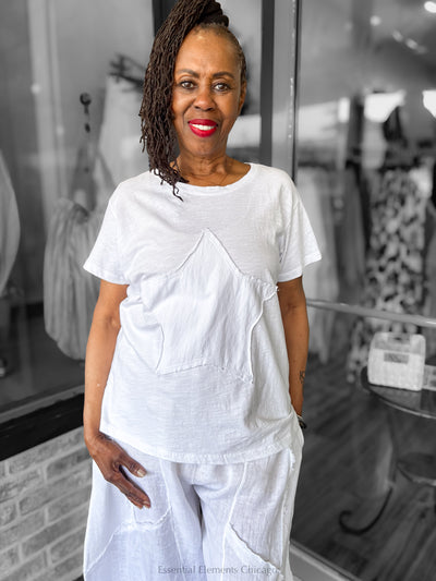 Cotton Lani Star Top, White - Essential Elements Chicago