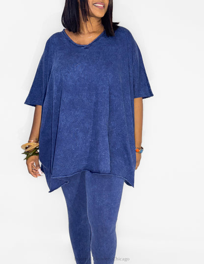 Cotton Lani V-Neck Boxy Top - Essential Elements Chicago