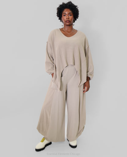 Cotton Lani V-Neck Sharkbite Top - Essential Elements Chicago