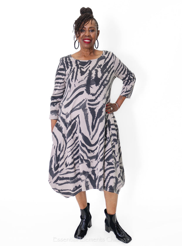 Cotton Lani Zebra Dress - Essential Elements Chicago