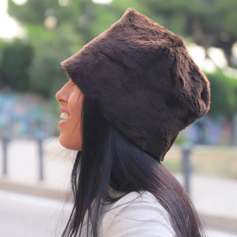Cozy Choco Faux Fur Beanie - Essential Elements Chicago