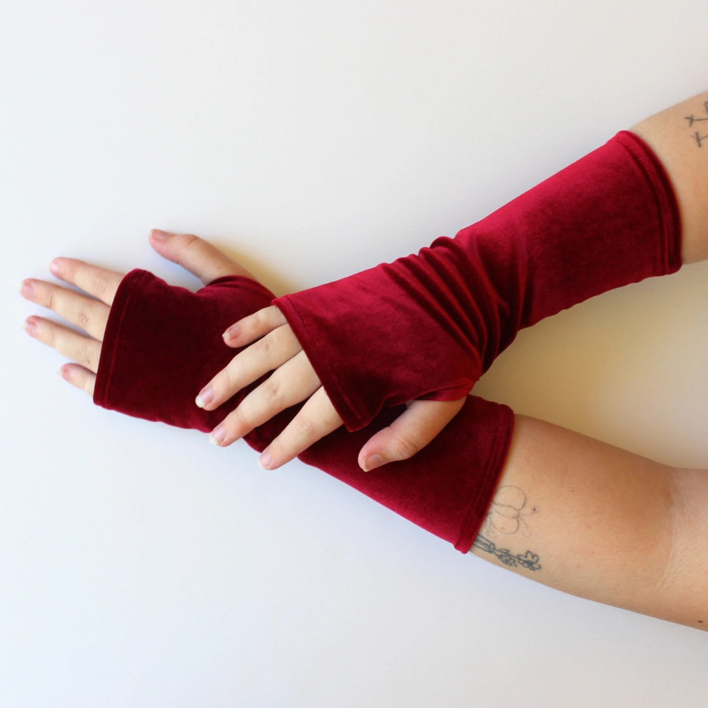 Dana Herbert Velvet Fingerless Gloves - Essential Elements Chicago