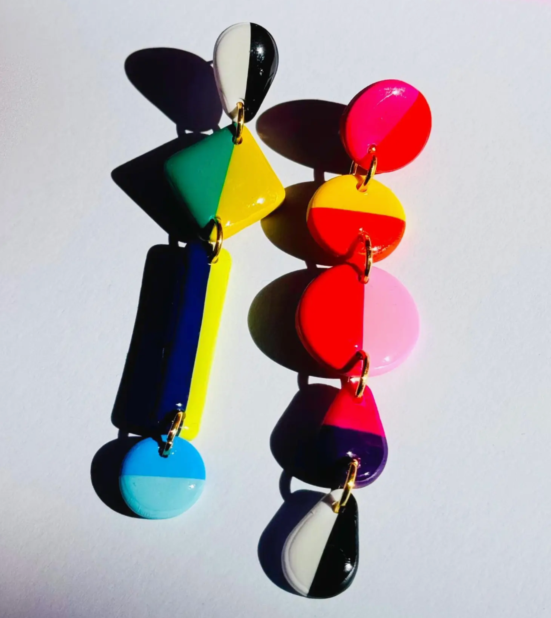 Delaney and Blu Asymmetrical Stripes Earrings - Essential Elements Chicago
