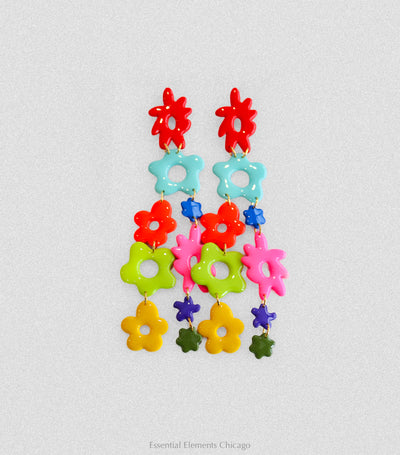 Delaney and Blu Floral Frenzy Earrings - Essential Elements Chicago