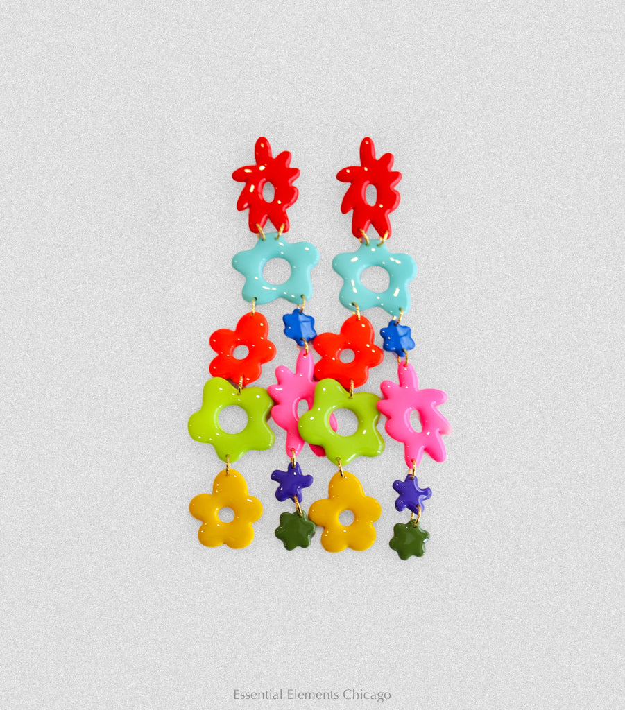 Delaney and Blu Floral Frenzy Earrings - Essential Elements Chicago