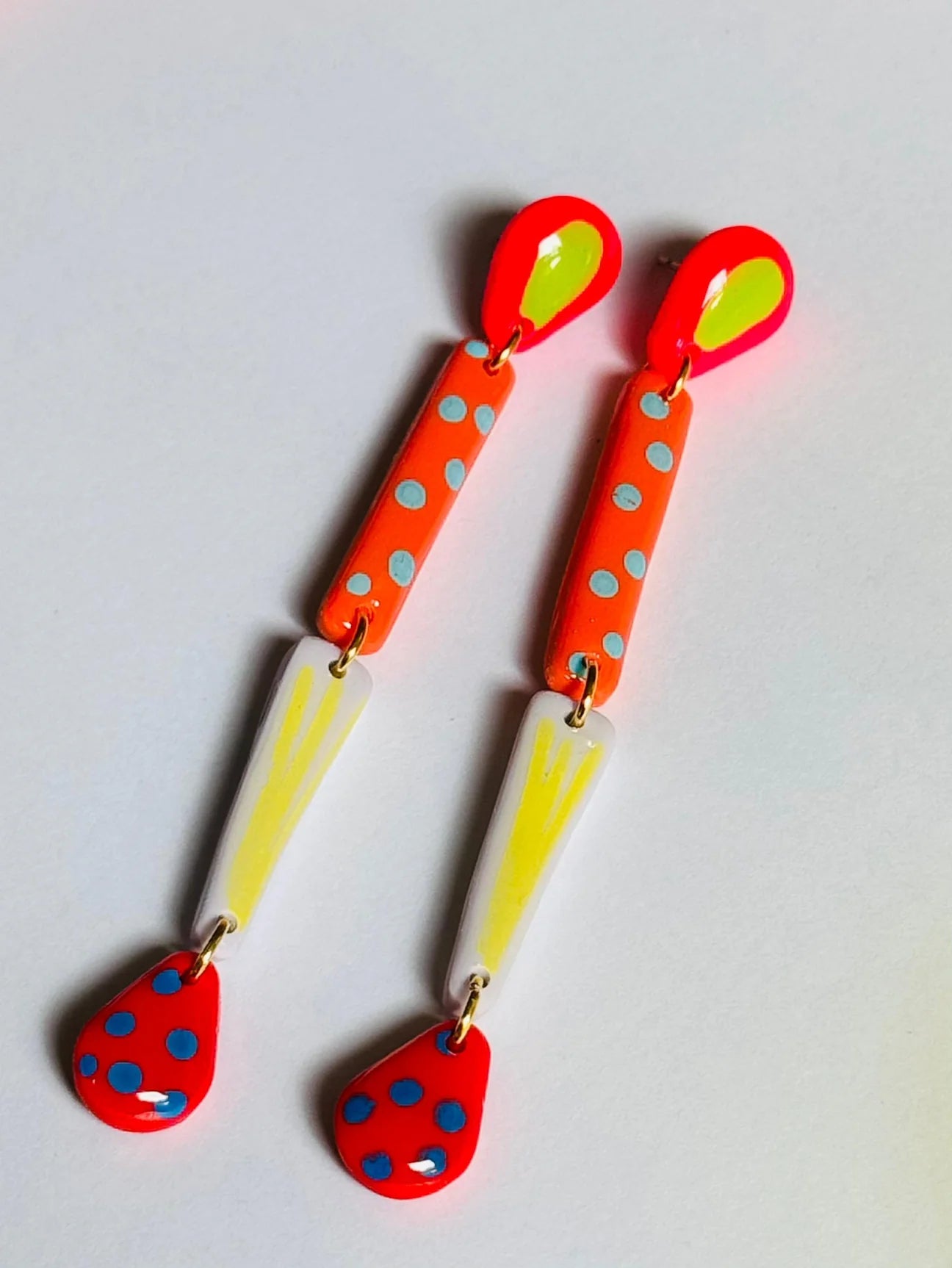 Delaney and Blu Neon Speckled Drops Earrings - Essential Elements Chicago