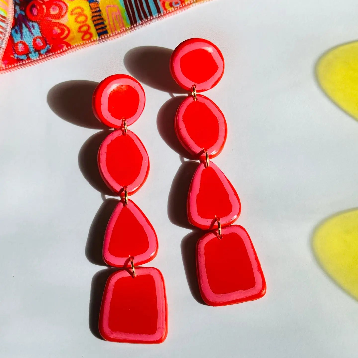 Delaney and Blu Pink and Red Dangles - Essential Elements Chicago