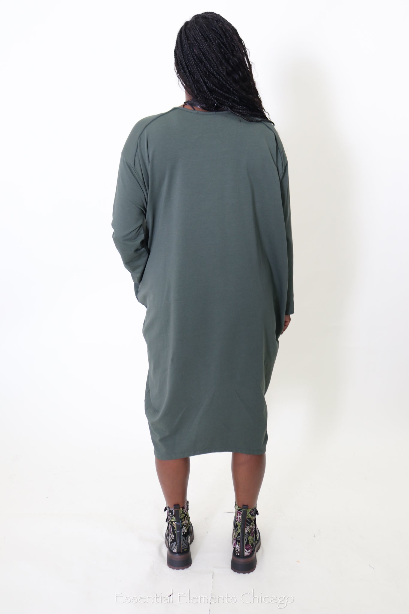 Draped Cotton Dress - Essential Elements Chicago