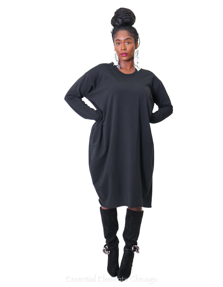 Draped Cotton Dress - Essential Elements Chicago