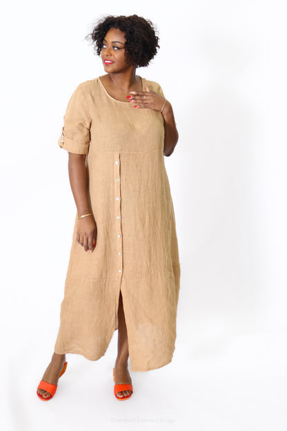 Elise Linen Dress - Essential Elements Chicago