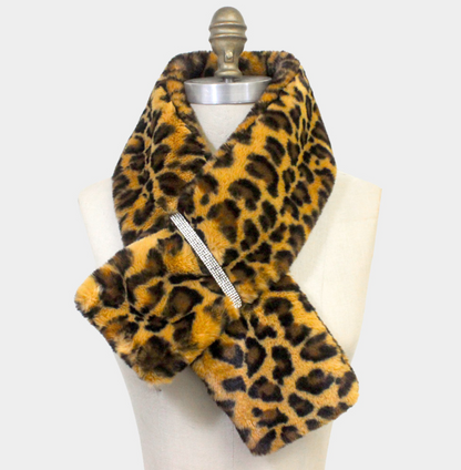 Faux Fur Scarf w/ Bling - Essential Elements Chicago