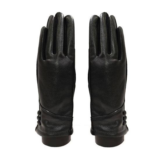 Faux Leather 3-Button Gloves - Essential Elements Chicago