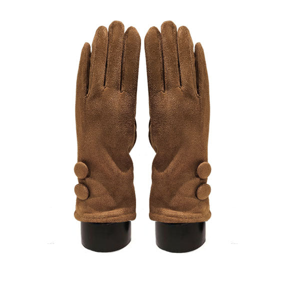 Faux Suede 2-Button Gloves - Essential Elements Chicago