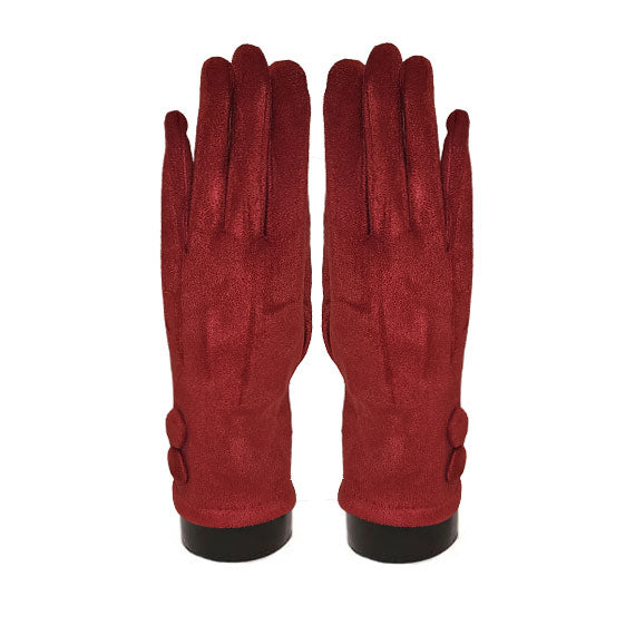 Faux Suede 2-Button Gloves - Essential Elements Chicago