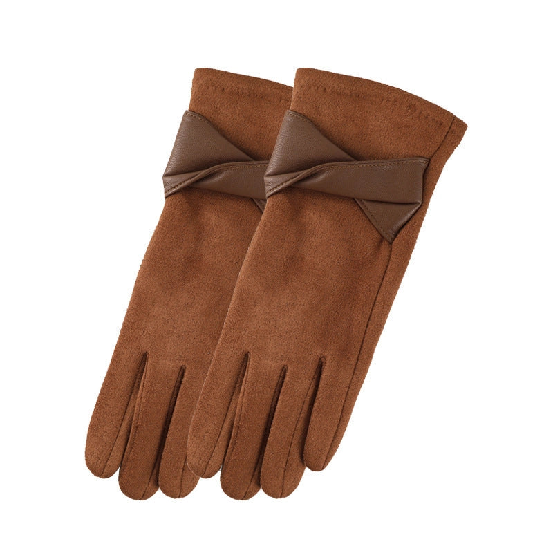 Faux Suede Twist Gloves - Essential Elements Chicago