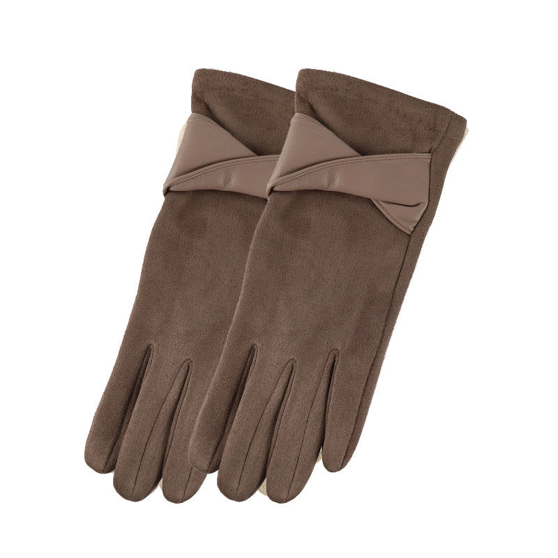 Faux Suede Twist Gloves - Essential Elements Chicago