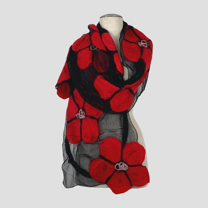 Feltiful Oversized Flowers Scarf