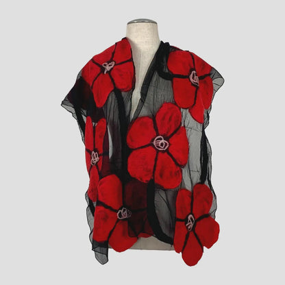 Feltiful Oversized Flowers Scarf