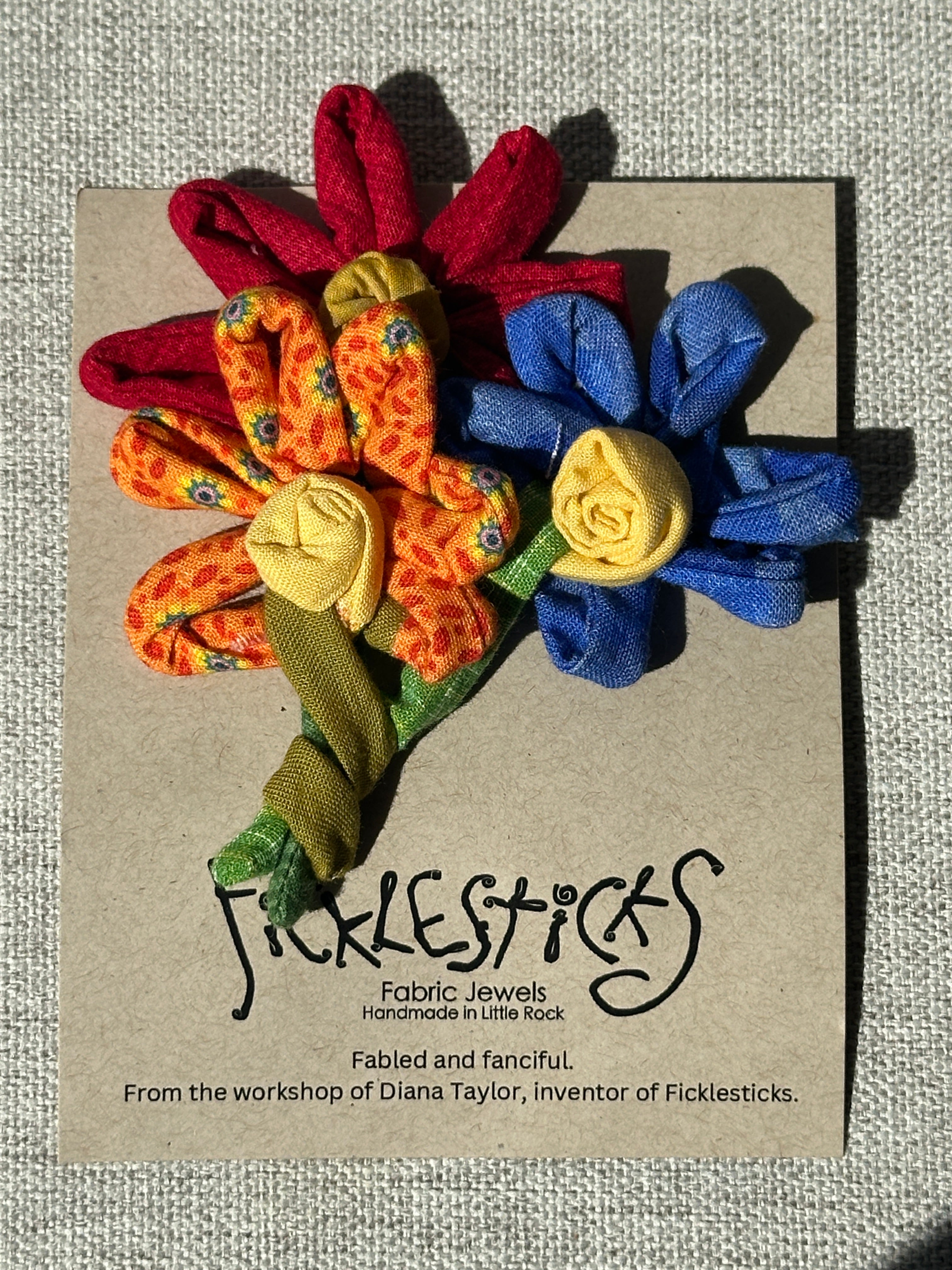 Ficklesticks Starflower Brooch - Essential Elements Chicago