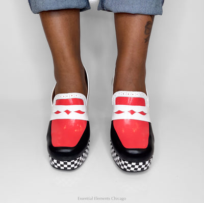 Fly London Checkerboard Heel - Essential Elements Chicago