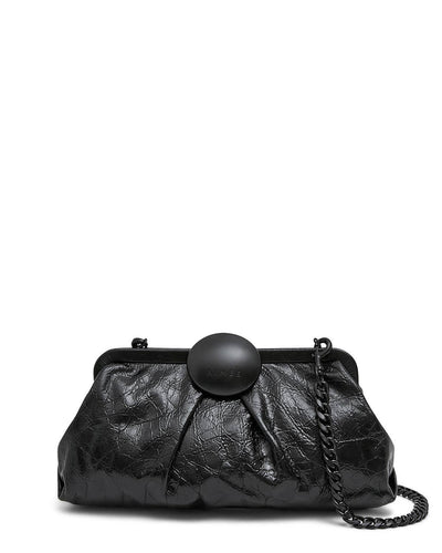 Aimee Full Circle Cutch - Black Crinkle
