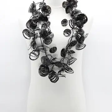 Jianhui Swirling Galaxy Necklace- Black - Essential Elements Chicago