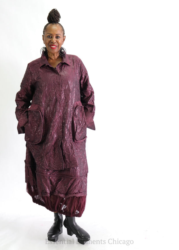 Gershon Bram Hoch Jacket, Bordeaux - Essential Elements Chicago