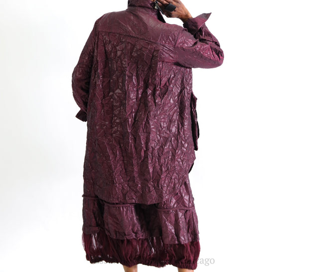 Gershon Bram Hoch Jacket, Bordeaux - Essential Elements Chicago