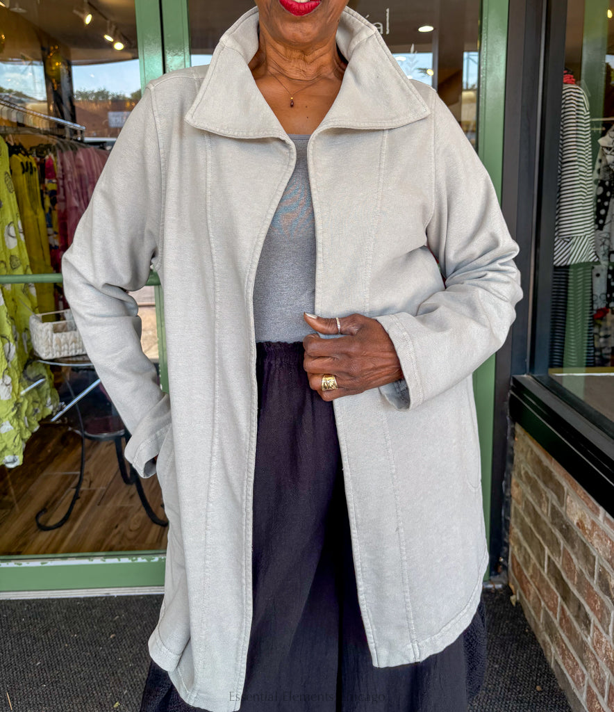 Gerties No Button Coat, Moonrock - Essential Elements Chicago