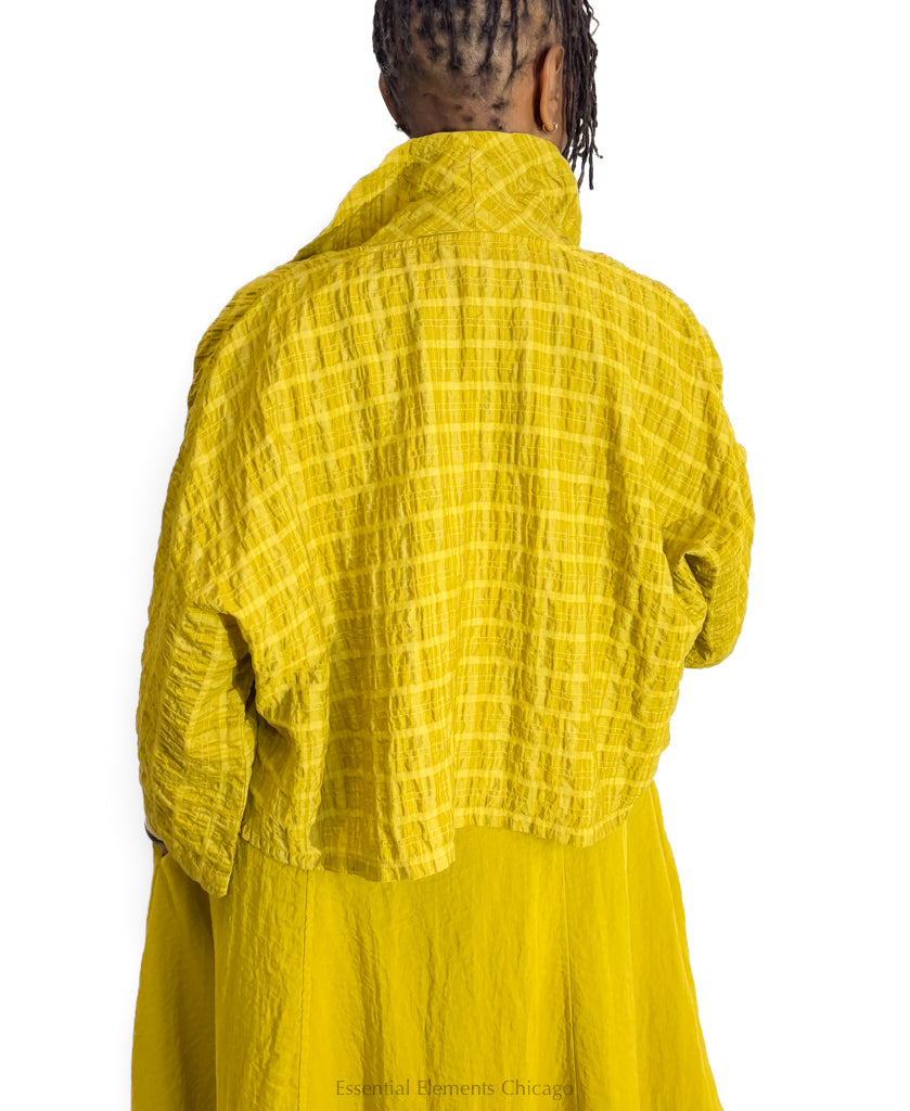 Gerties Textured Shrug, Mustard Green - Essential Elements Chicago