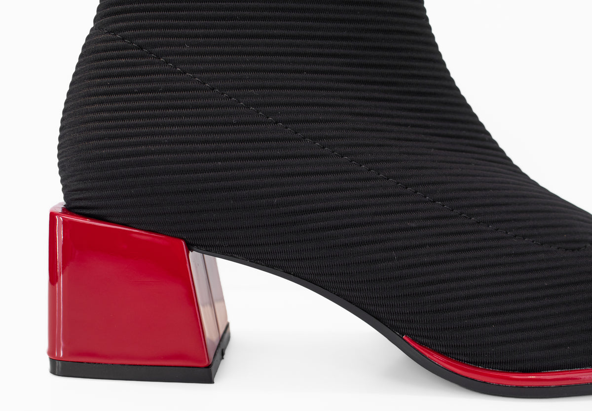 Gioseppo Red Heel Ankle Boots