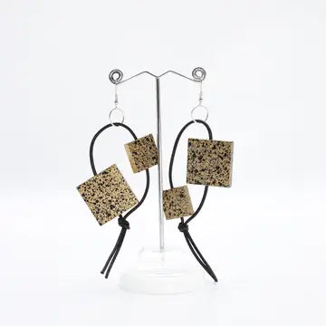 Jianhui London Hand-Painted Squares Earrings - Essential Elements Chicago