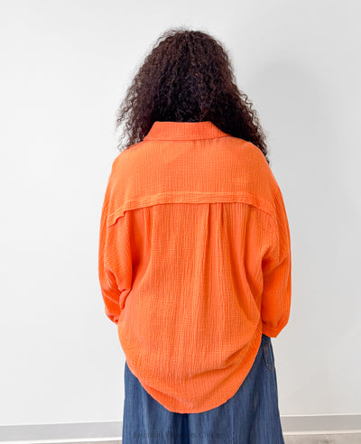 Golden Palms Oversized Shirt - Essential Elements Chicago