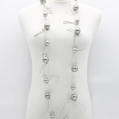 Jianhui London Faux Pearls Chain Necklace - Essential Elements Chicago