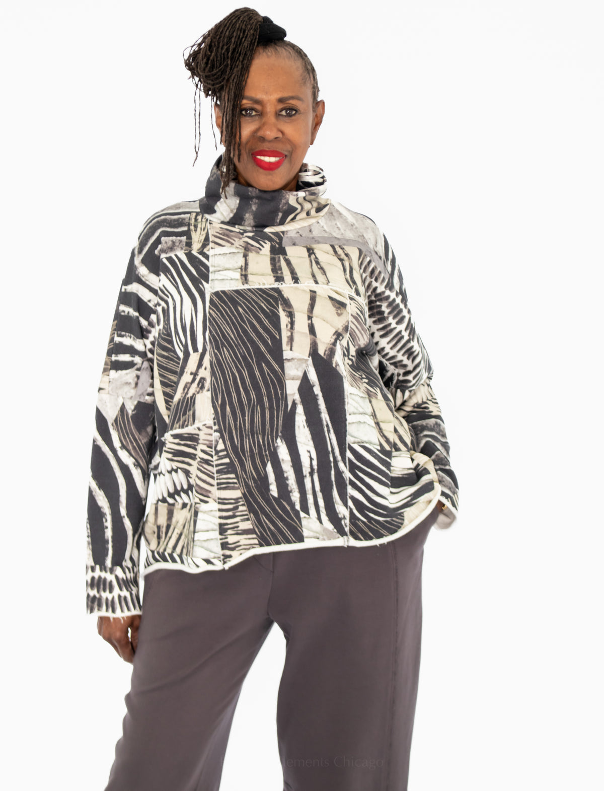 Grizas Boxy Top, Wild Ink - Essential Elements Chicago
