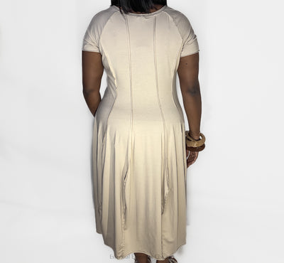 Grizas Exposed Seams Cotton Dress - Essential Elements Chicago