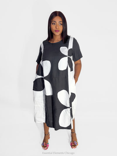 Grizas Petal Linen Dress - Essential Elements Chicago