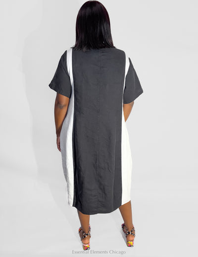 Grizas Petal Linen Dress - Essential Elements Chicago