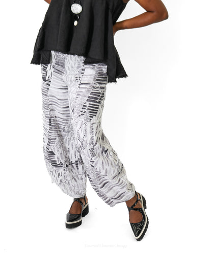 Grizas Printed Abstract Trousers - Essential Elements Chicago